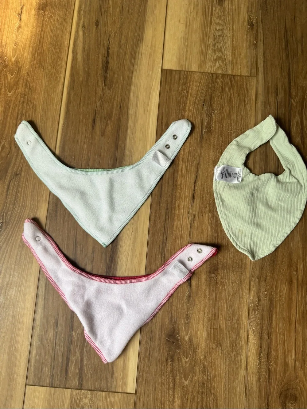 Baby Bandana Bibs Set - Red and Mint